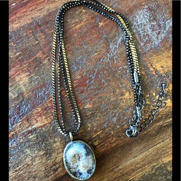 TWO Hand-Made Druzies on Silver/Pewter Chains - Picture 5 of 5